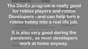 How does the Roblox DevEx Program Work