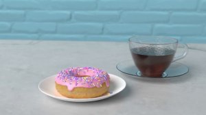 Doughnut and Coffee on Blender (Blender Guru's tutorial)