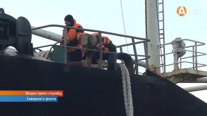 Танкер «Вязьма» и буксир «Николай Чикер» вернулись на Северный флот из дальнего похода HD720