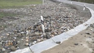 село Хурикау после дождя.