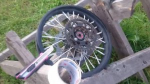 Как покрасить диски питбайка балончиком!