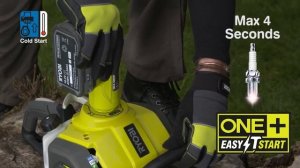 Как запустить бензиновый кусторез RHT25X60RO с помощью  Ryobi EasyStart™