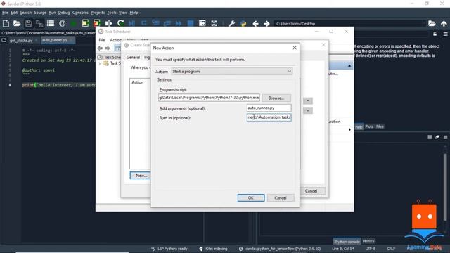 how to Run python scripts automatically in background