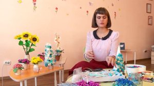 "Игры узоров" - учимся делать топиарий в виде ёлочки (Бийское телевидение)