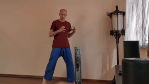 Отработка удара маваши.