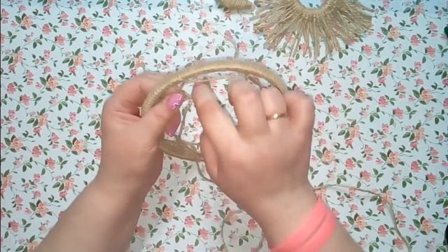DIY:Jute thread dreamcatcher ///Ловец снов из джутовой нити. смотреть онлайн