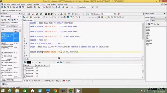 SUBSTR and INSTR Functions in Oracle Database смотреть онлайн