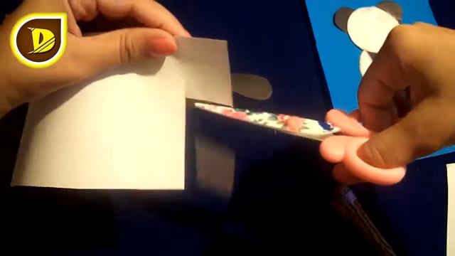 Как сделать аппликацию из цветной бумаги  #DIYpapercraft