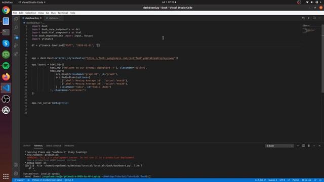 Build a Dashboard in Python - Dash beginners