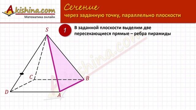 Сечение, параллельное плоскости