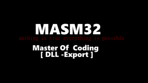 Masm32:Dll Librarry Экспорт