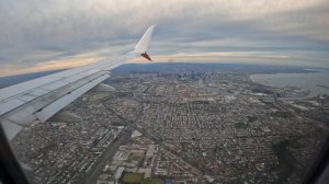 CBD Views! Stunning approach and Landing at Melbourne Airport Virgin Australia Boeing 737-800