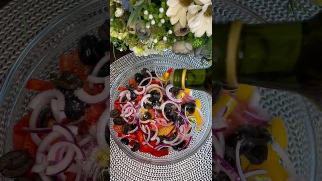 ГРЕЧЕСКИЙ САЛАТ ? Инста:_recepti_ekaterina_ #простыерецепты #простоивкусно #рецепт #простаяеда
