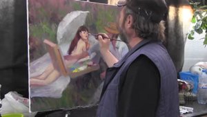 Пленэр. Обнаженная на пленэре