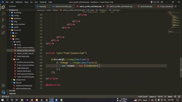 015 Laravel 9 Bangla Tutorial | Admin Profile & Image Update Part  3