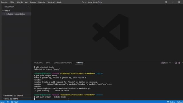 VsCode - Excluindo uma branch remoto [git push origin --delete nomedabranch] (#54) смотреть онлайн