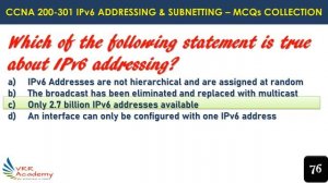 CCNA 200 301 IPv6 ADDRESSING AND SUBNETTING MCQs COLLECTION PART 2