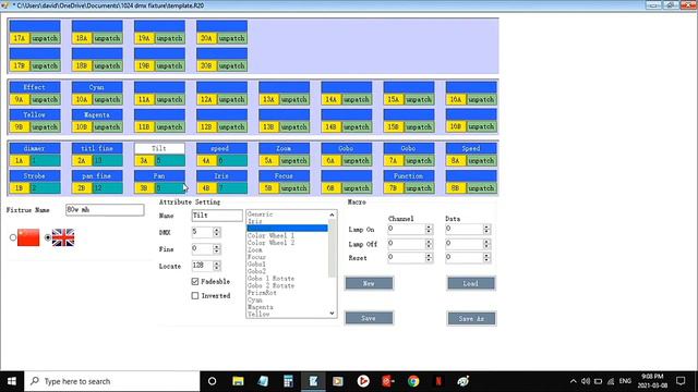 Fixture creator how to create a fixture R20 file  dmx 1024 king kong