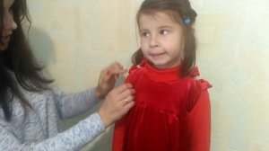 Пошив детского платье с велюра