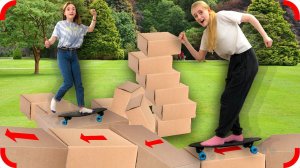 СТРОИМ ТРАССУ ДЛЯ СКЕЙТБОРДА из КАРТОНА!!!