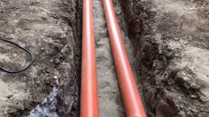 Ввод водопровода в дом. Вывод канализации. Узел прохода фундамента дома.