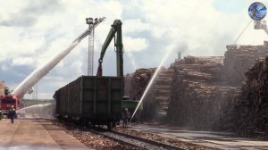 Пожарно-тактические учения на территории Архангельского ЦБК