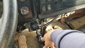 Установил кран ручника как получилось и немного работы.
