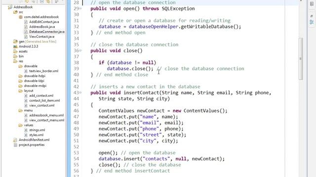 lesson10 22 DatabaseConnector java  Utility class that handles