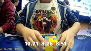 9.17с - Кубик Рубика, среднее время сборки. Соревнования по спидкубингу MPEI Open 2019