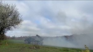 Боевая работа российского расчета РСЗО БМ-21 Град.mp4