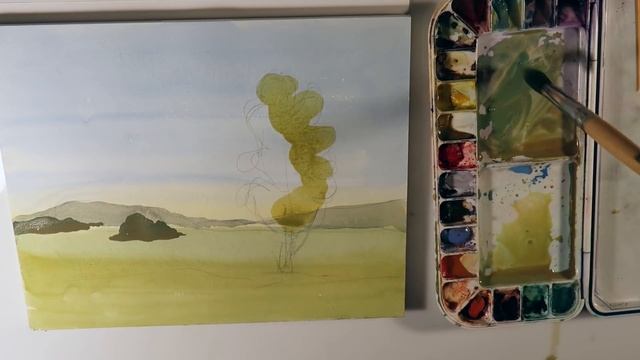 Акварель. Солнечный день. смотреть онлайн