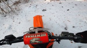 ЖЁСТКИЙ навал по СНЕГУ! ЧУТЬ не ОСТАЛСЯ в ЛЕСУ|KTM sx 125|Snow|Black Boy.