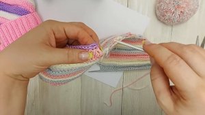 Шапка ,,Зефирка". Шапка для девочки.