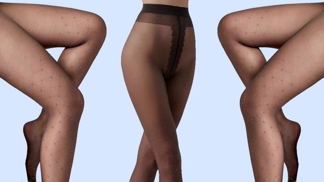 Женские колготки женские с рисунком ромбы и горошком из люрекса LUSSO цвета графит | №71