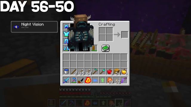 I Survived 100 DAYS as a WARDEN in HARDCORE Minecraft! смотреть онлайн