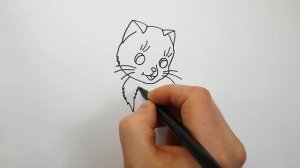 Как Нарисовать Кошку поэтапно для детей - Как рисовать Кошечку