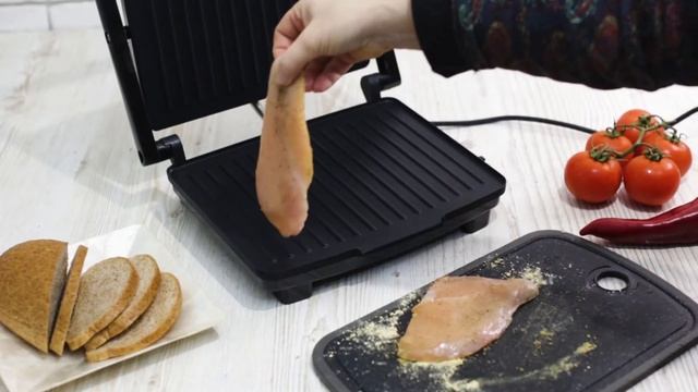 Прижимной контактный электрический гриль Crownberg CB-1045 2000W смотреть онлайн