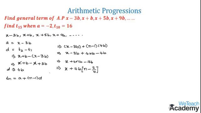 015-Arithmetic Progressions Example - 11 ⧸ Progressions ⧸ Maths Arithmetic