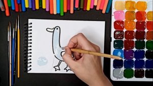 Рисуем милого гуся