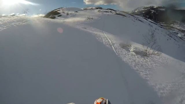 Snowbike in Norway - first day testing смотреть онлайн