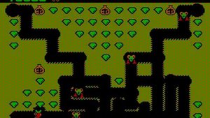 Original Digger (1983). CGA mode. 1-7 levels.