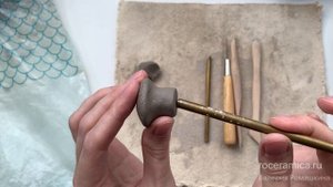 Керамическая ручка в форме гриба| лепим сами из глины ручку для мебели.