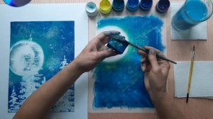 Видеоурок по Изо для детей начальных классов. Пейзаж гуашью " Волшебство зимнего леса"