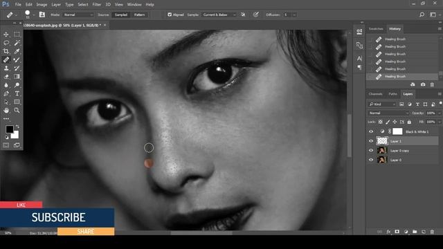 Manual Frequency Separation for High-End Retouching in Photoshop