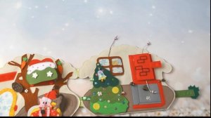 Книга из фетра Новогодний домик. Christmas house quiet book