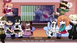 Fandoms React To Danganronpa Kokichi [FNAF Aftons, HP,  Omori, TOH, Amphibia, YTTD, Creepypasta, UT