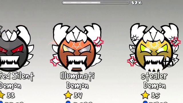 all the difficulty faces in geometry dash. смотреть онлайн