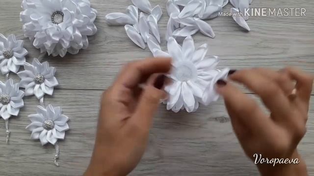 Большие пышные бантики для школы /Канзаши / Diy смотреть онлайн