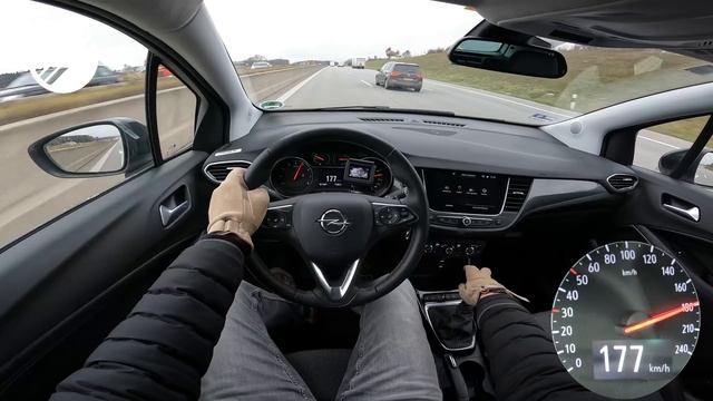 OPEL CROSSLAND X 1.2 TURBO TOP SPEED DRIVE ON GERMAN AUTOBAHN ? смотреть онлайн