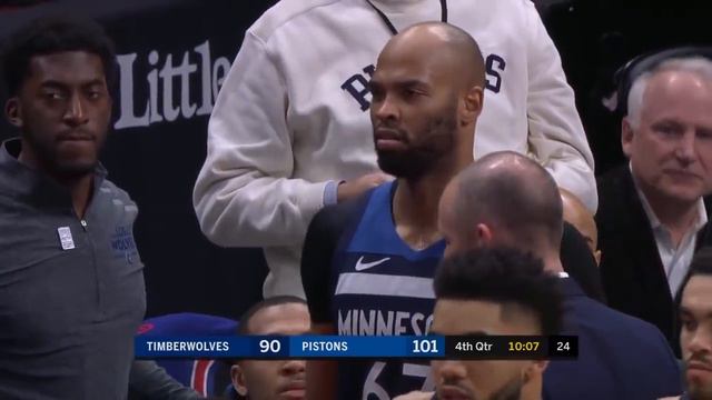 Taj Gibson gets ejected after dirty play on Drummond & Andre wanna fight | Pistons vs Timberwolves смотреть онлайн